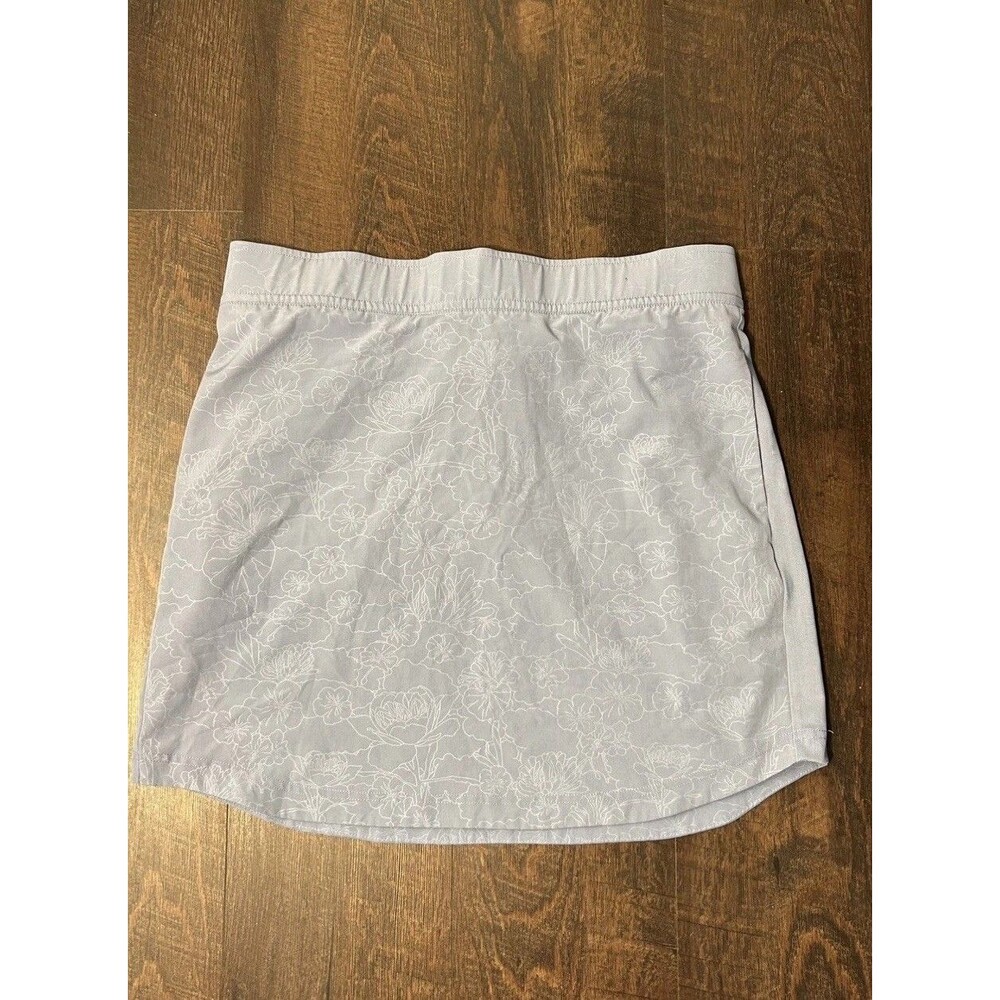Eddie Bauer Blue Skort Sz Large Pockets Hiking Outdoor Golf Tennis Skirt UPF 40